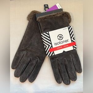 Isotoner Women's Dark Brown Casual Gloves